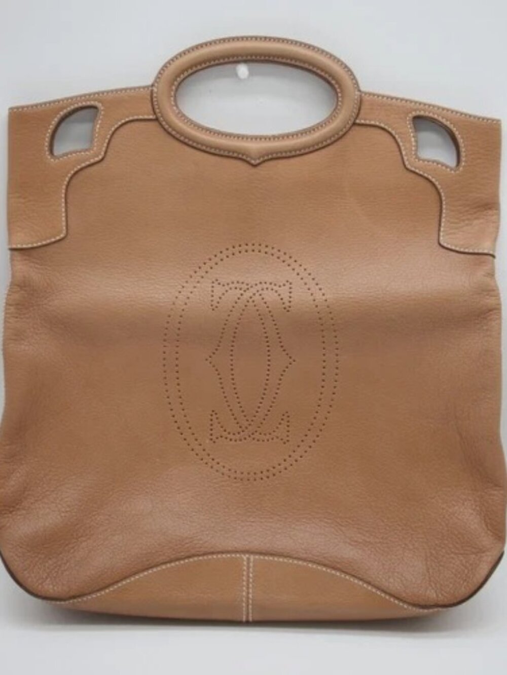 Cartier Beige Leather Marcello de Cartier Foldable Clutch